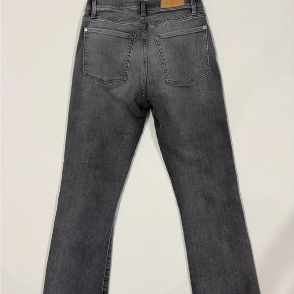 7 For All Mankind High Waist Slim Kick Fray Hem Jeans Luxe Vintage Cher Grey 26 - Picture 10 of 14
